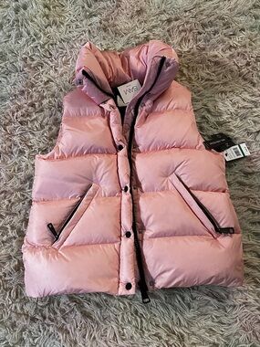 New Sam. Simone Light Pink Puffer Vest Size Large